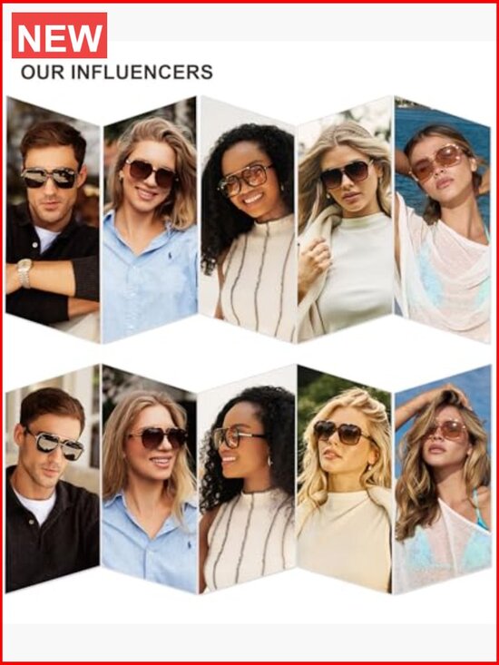 Polarized Aviator Sunglasses with UV400 Protection, Plastic Frame, Large main image 7
